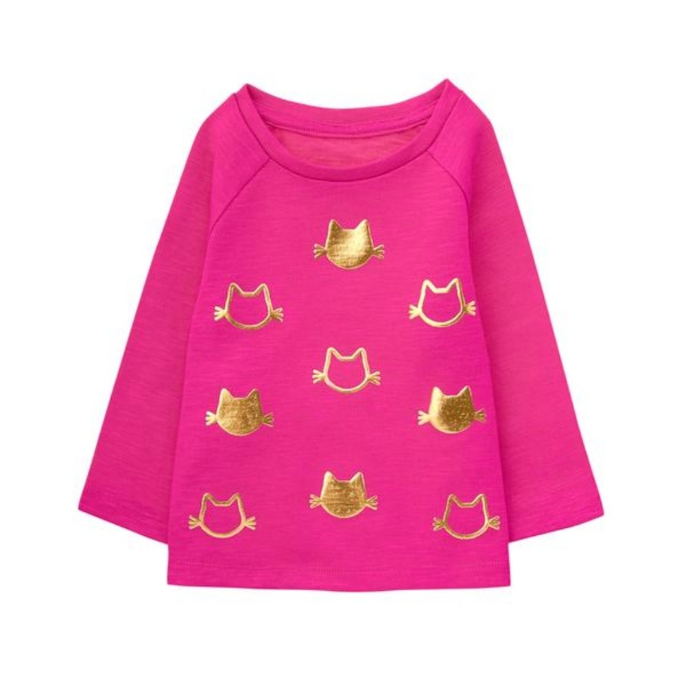 Gymboree Baby Girl Sparkle Cat Top